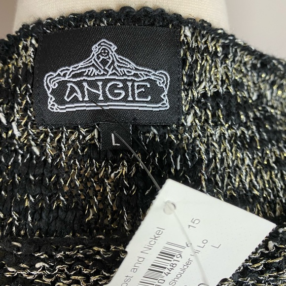 NWTs Crewneck Sweater w/Metallic Metal Shoulder Spikes Whimsygoth Punk Hardware - Picture 5 of 8